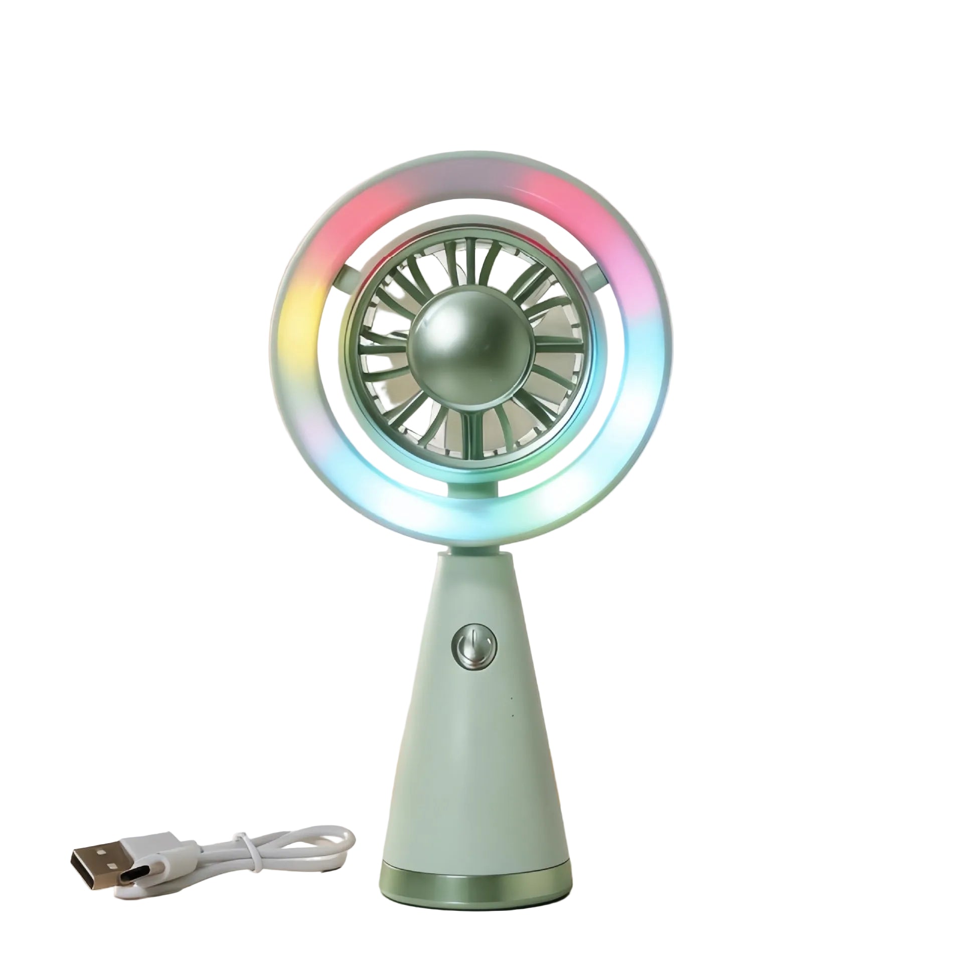 Dames Draagbare Handventilator met RGB-Verlichting Modern Design 0