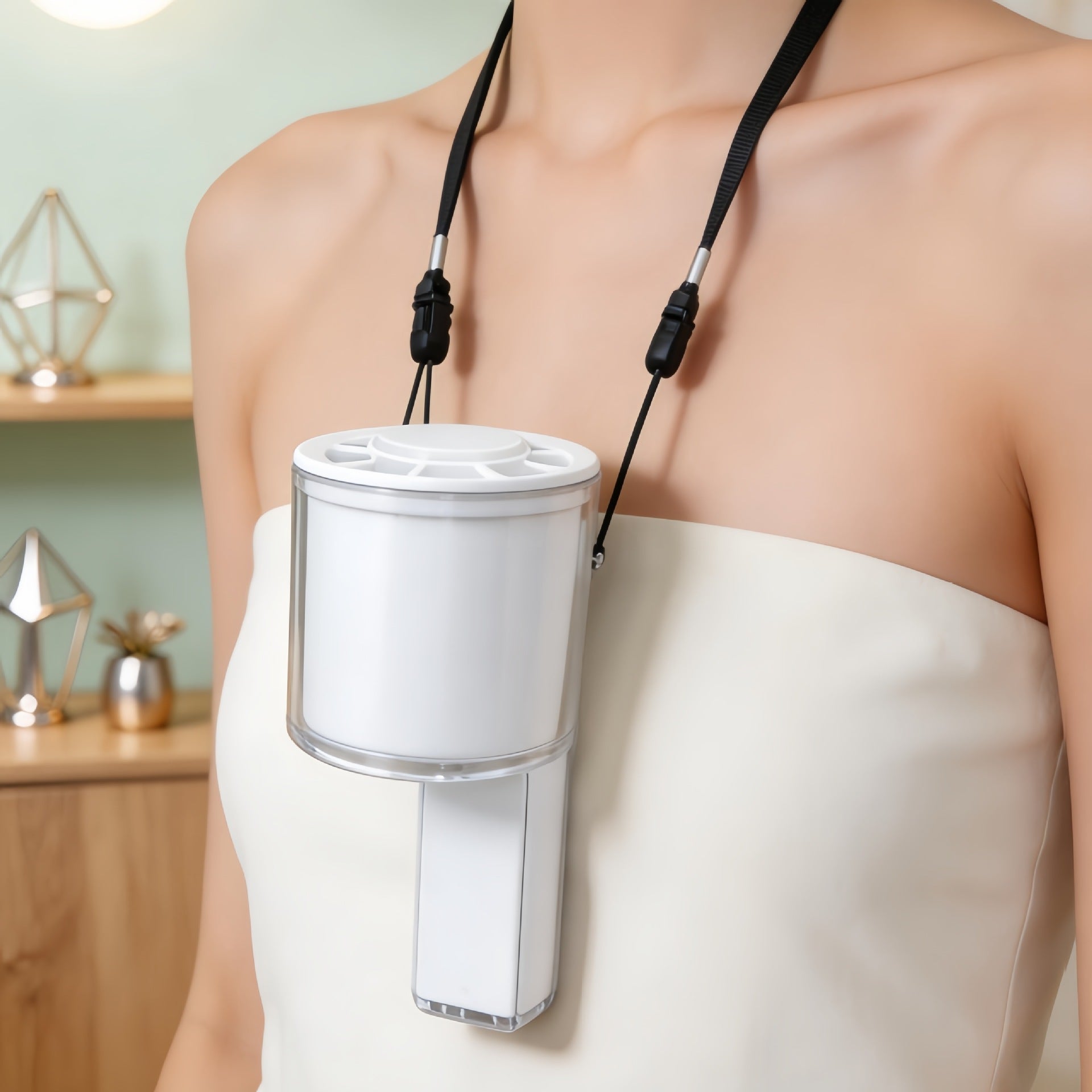 Dames Draagbare Handventilator met Temperatuurdisplay 2