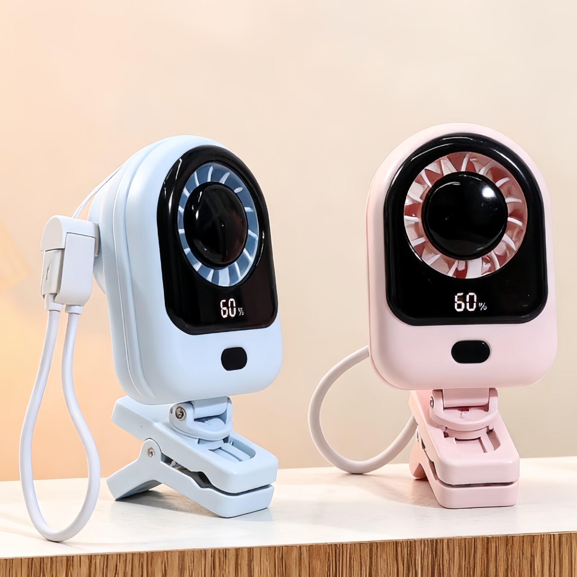 Dames Draagbare Mini Luchtkoeler Met Digitaal Display 4