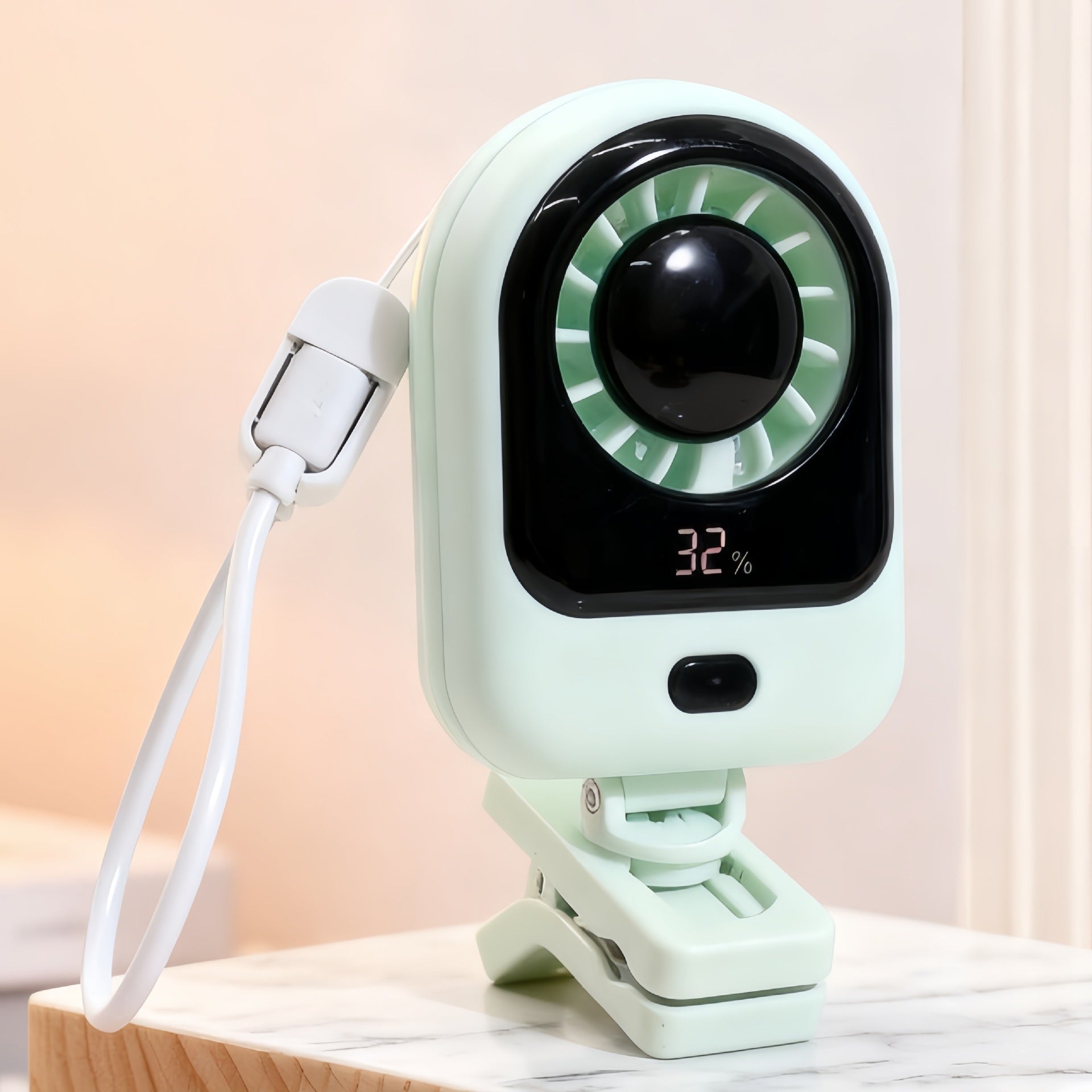 Dames Draagbare Mini Luchtkoeler Met Digitaal Display 6