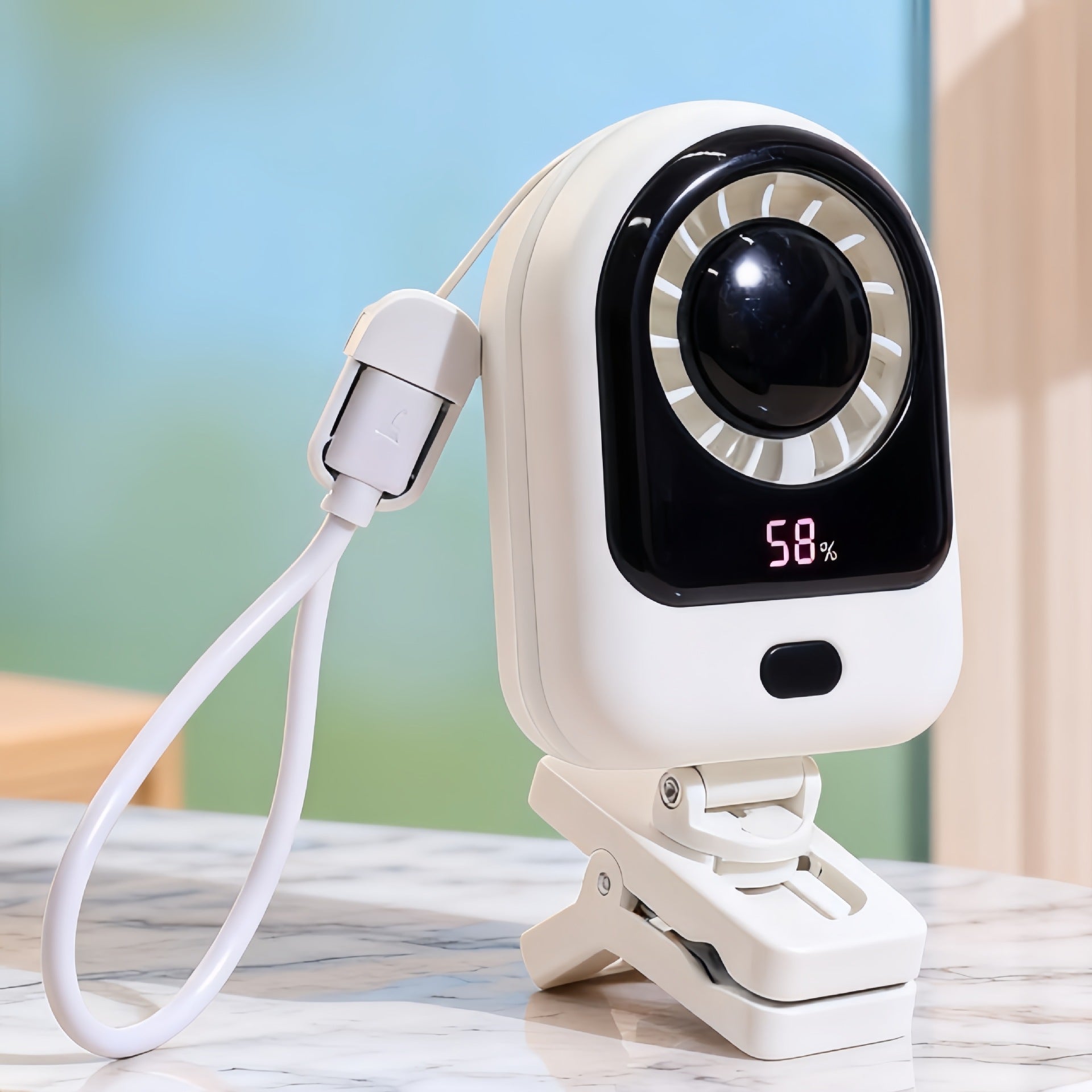 Dames Draagbare Mini Luchtkoeler Met Digitaal Display 7