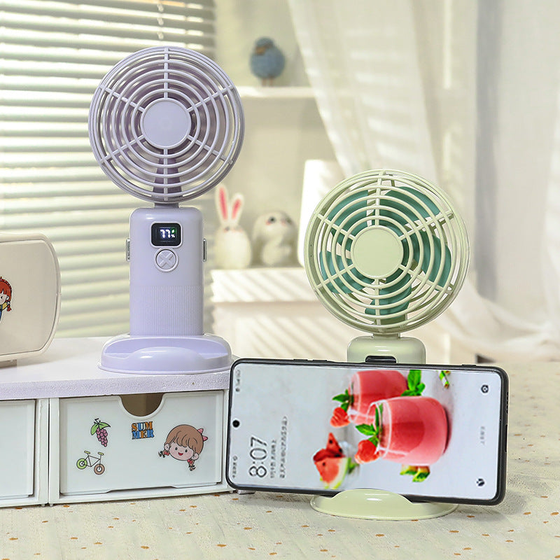 Dames Draagbare Mini USB Ventilator met LCD Scherm 2