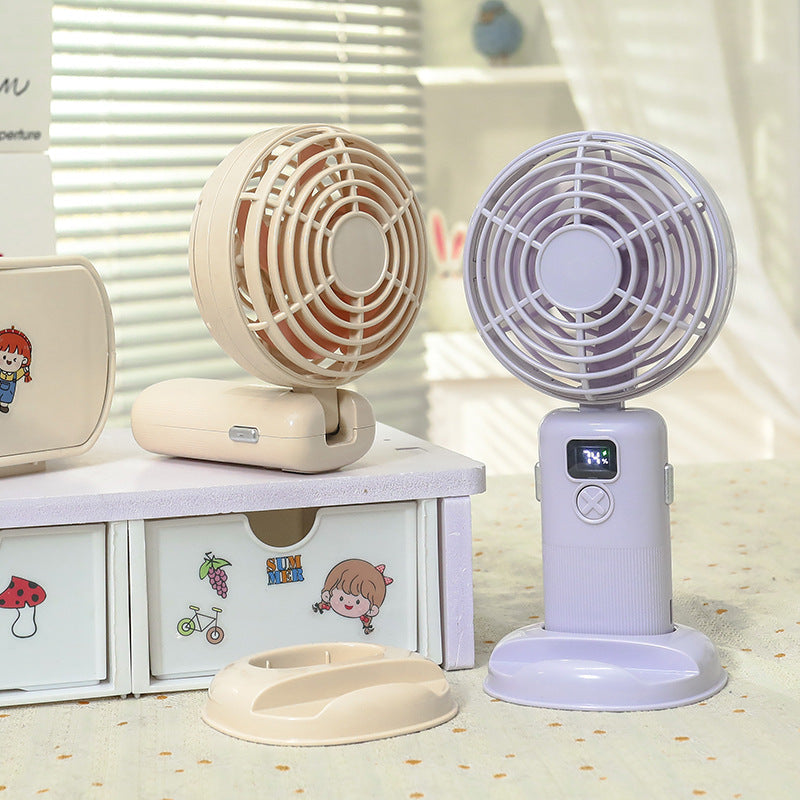 Dames Draagbare Mini USB Ventilator met LCD Scherm 3