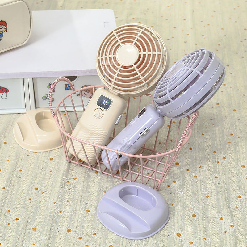 Dames Draagbare Mini USB Ventilator met LCD Scherm 4