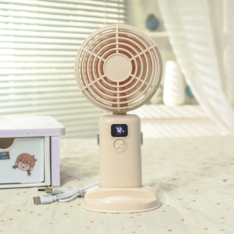 Dames Draagbare Mini USB Ventilator met LCD Scherm 7