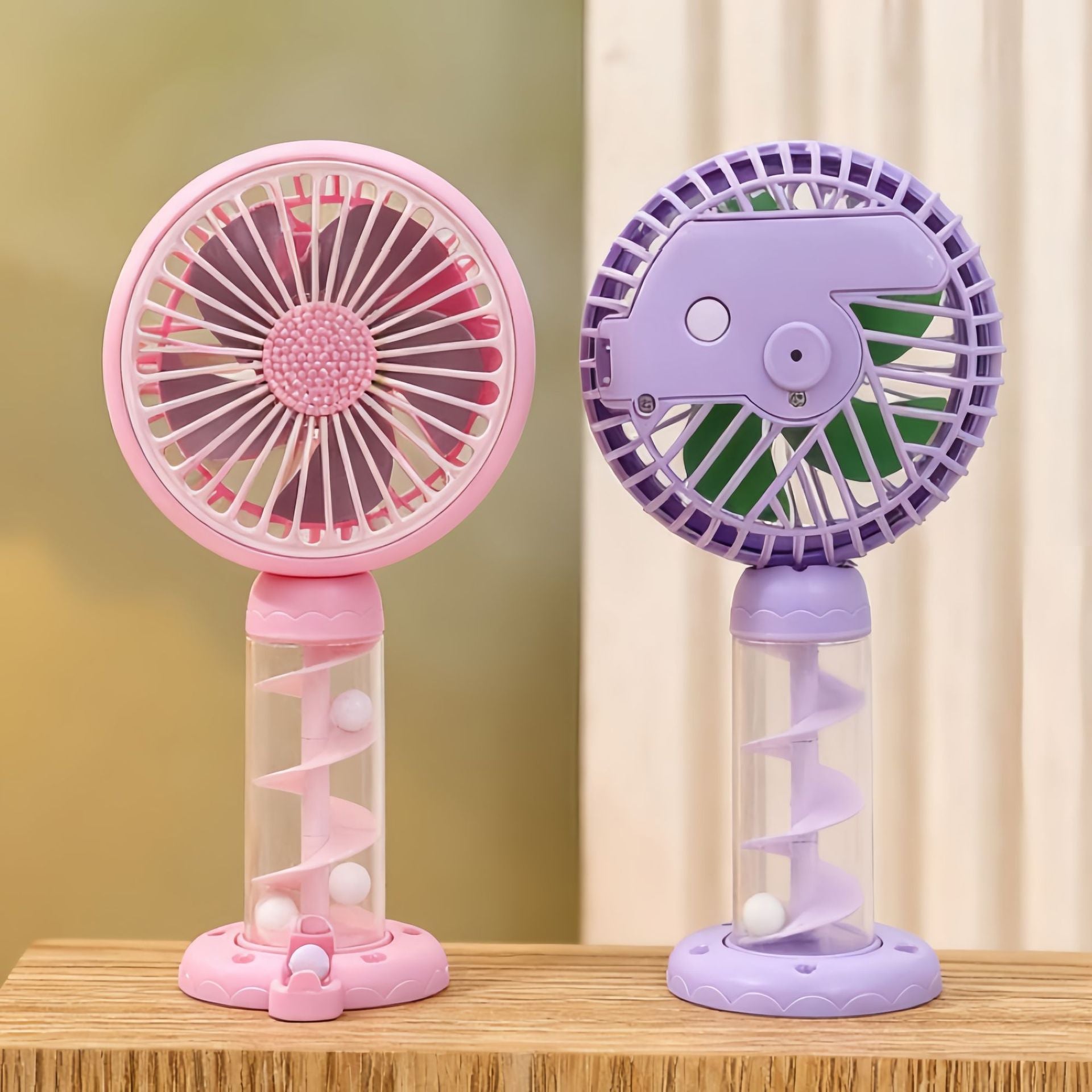 Dames Draagbare Mini Ventilator Spiraalvormig Ontwerp 1