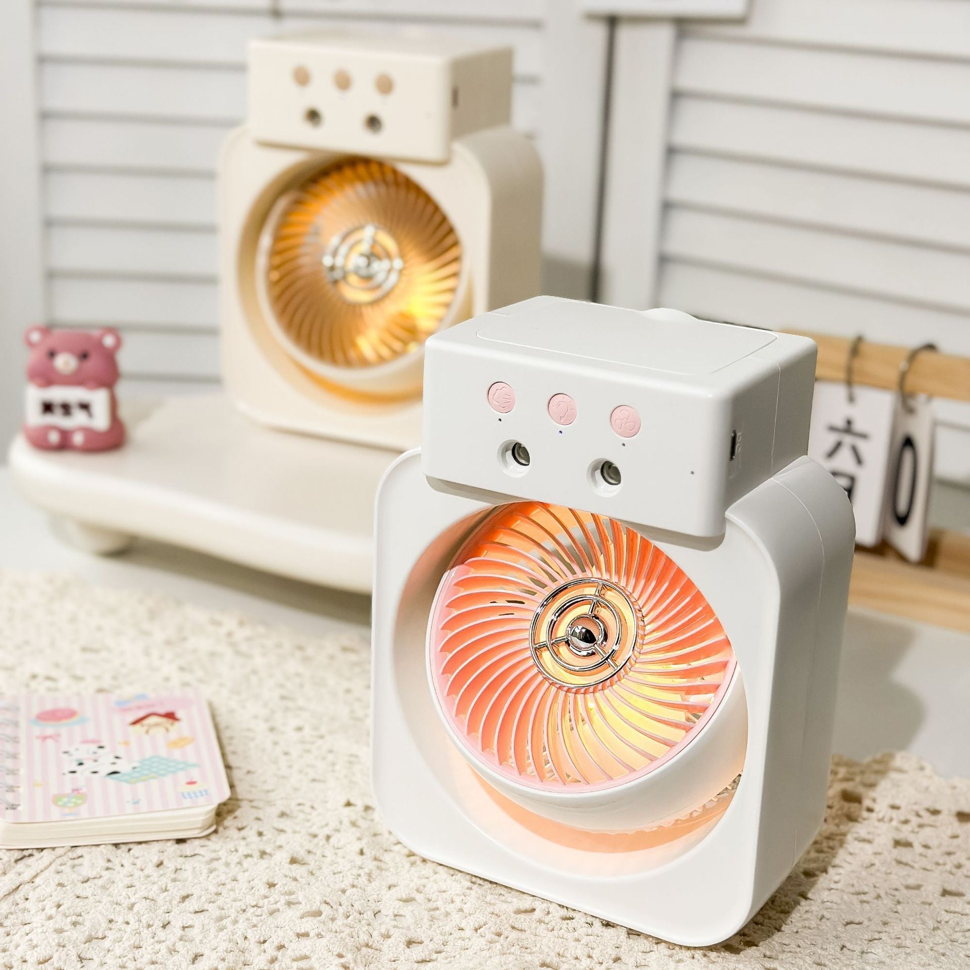 Dames Draagbare Miniventilator Compact Met USB-oplaadfunctie 1