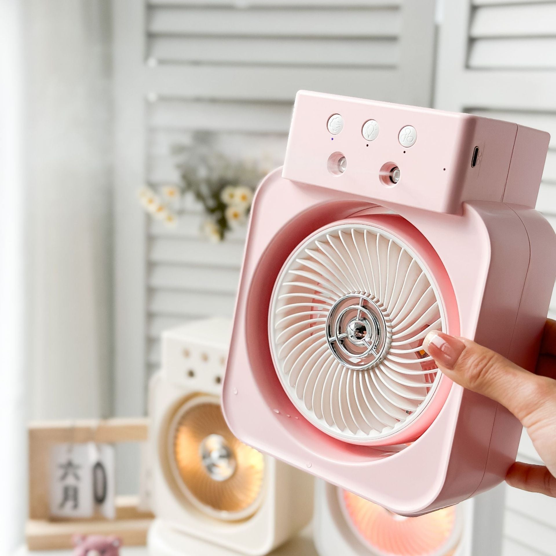 Dames Draagbare Miniventilator Compact Met USB-oplaadfunctie 2