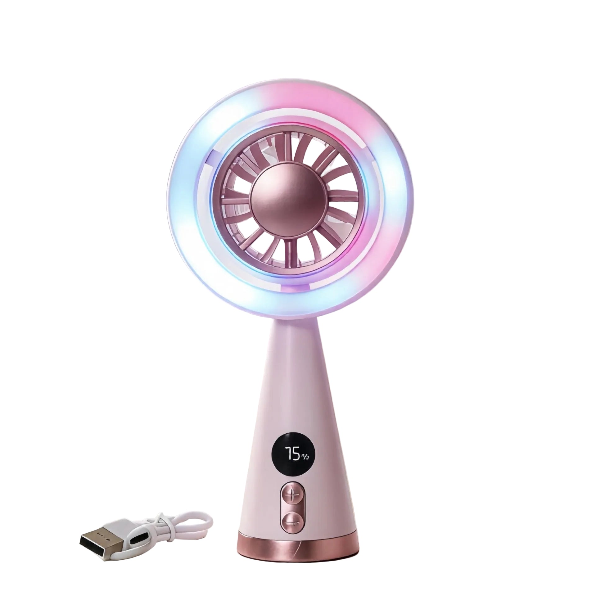 Dames Draagbare Miniventilator met LED Verlichting 0