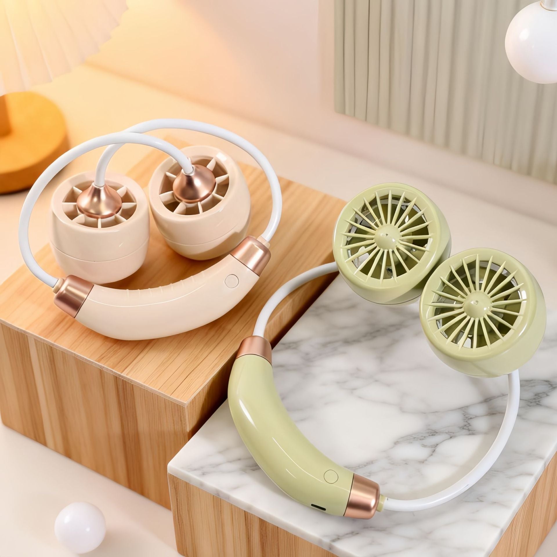 Dames Draagbare Nekventilator Flexibel Ontwerp voor Optimale Koeling 1