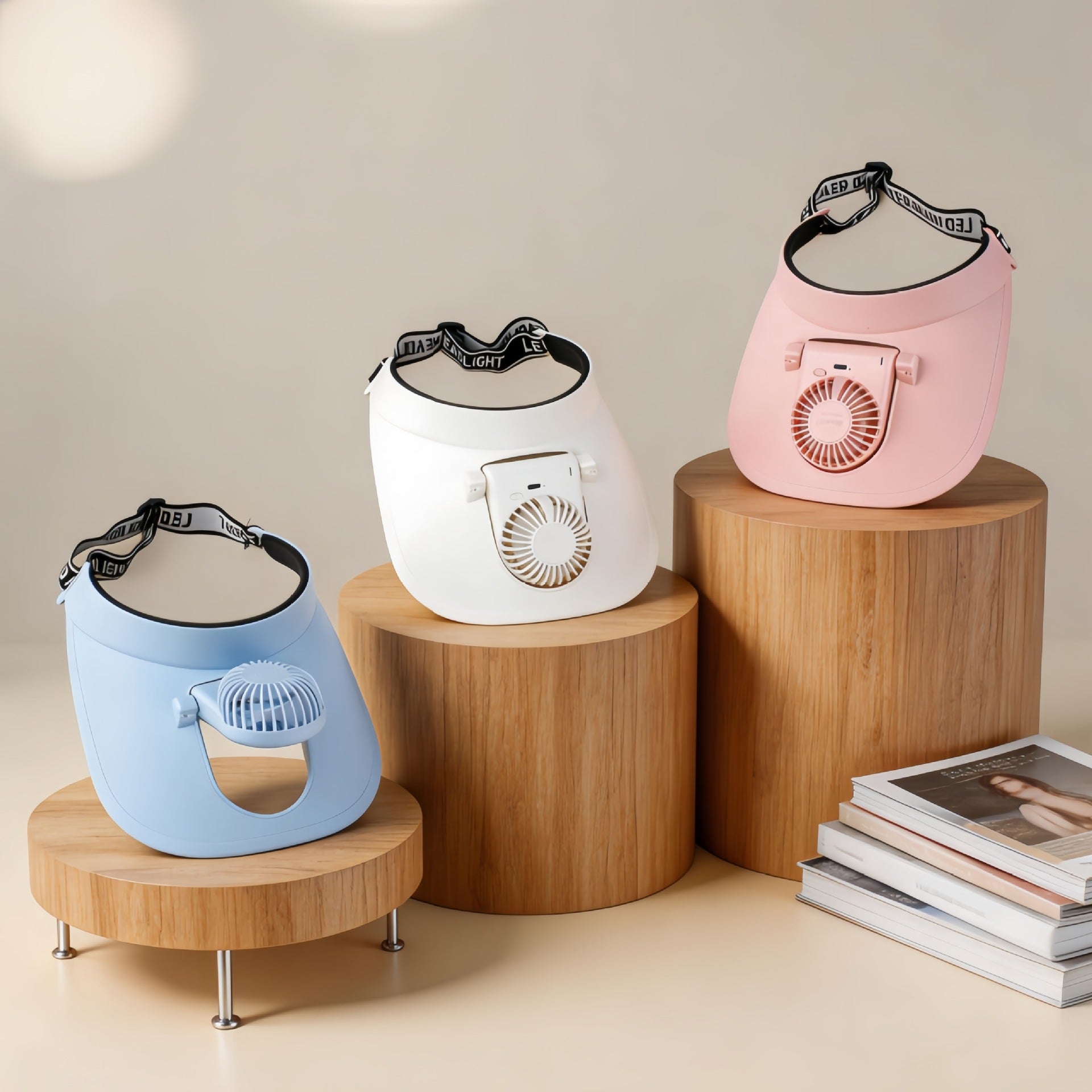 Dames Draagbare Nekventilator Lichtgewicht Ergonomisch Ontwerp met Instelbare Snelheden 1