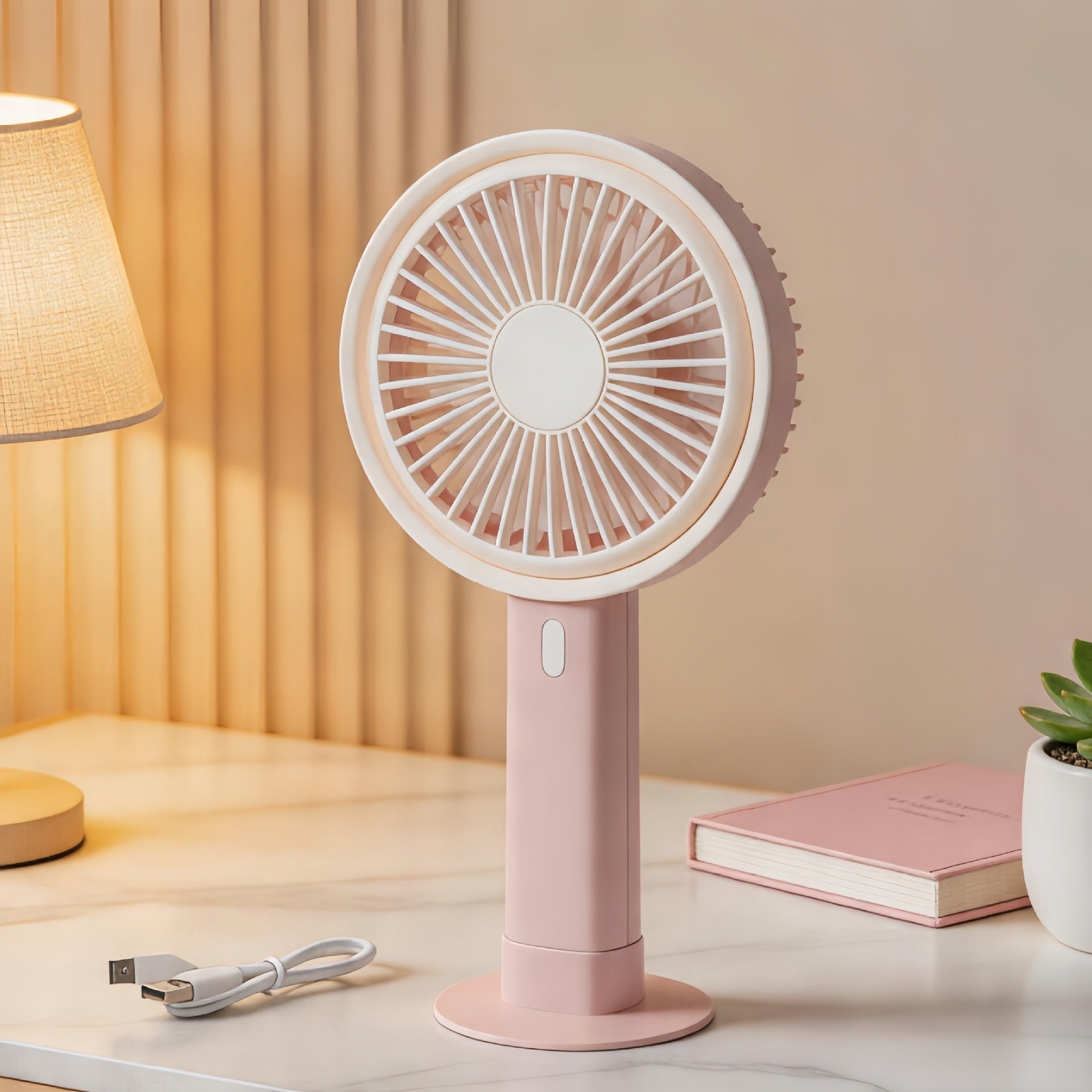 Dames Draagbare Tafelventilator met USB Oplaadfunctie 6