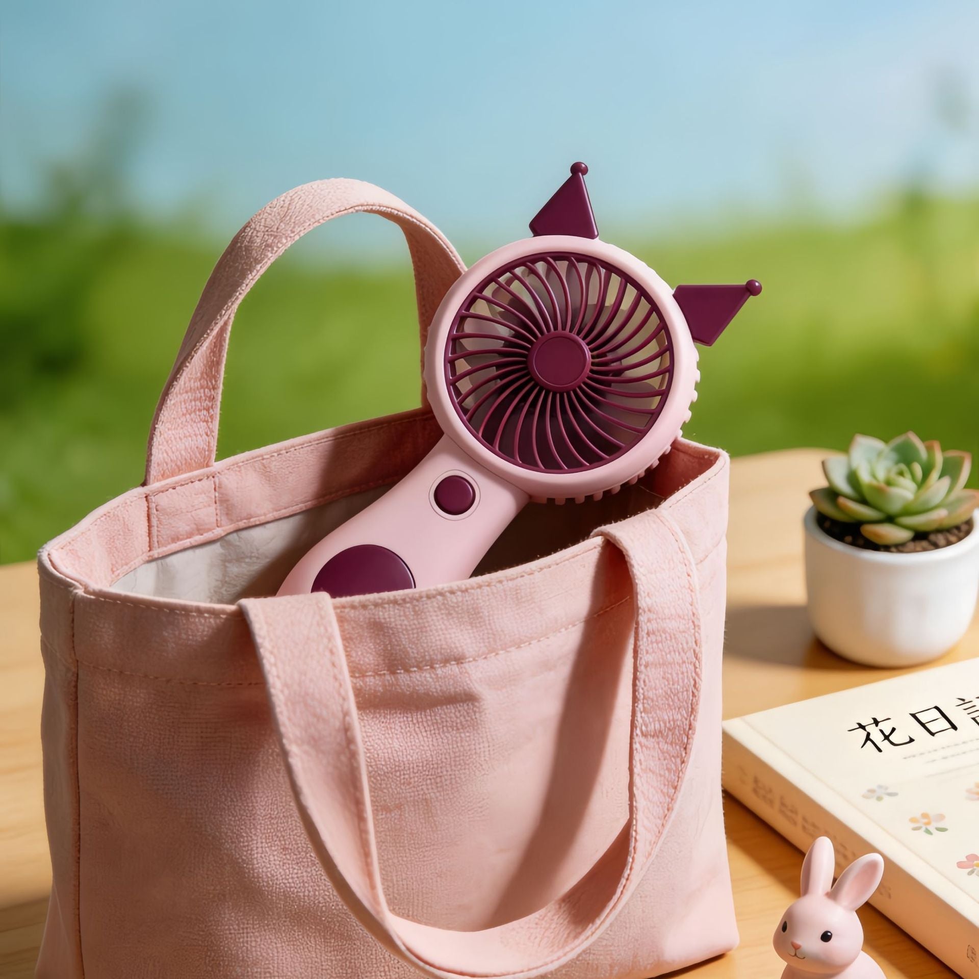 Dames Draagbare USB Handventilator met Schattig Ontwerp 2