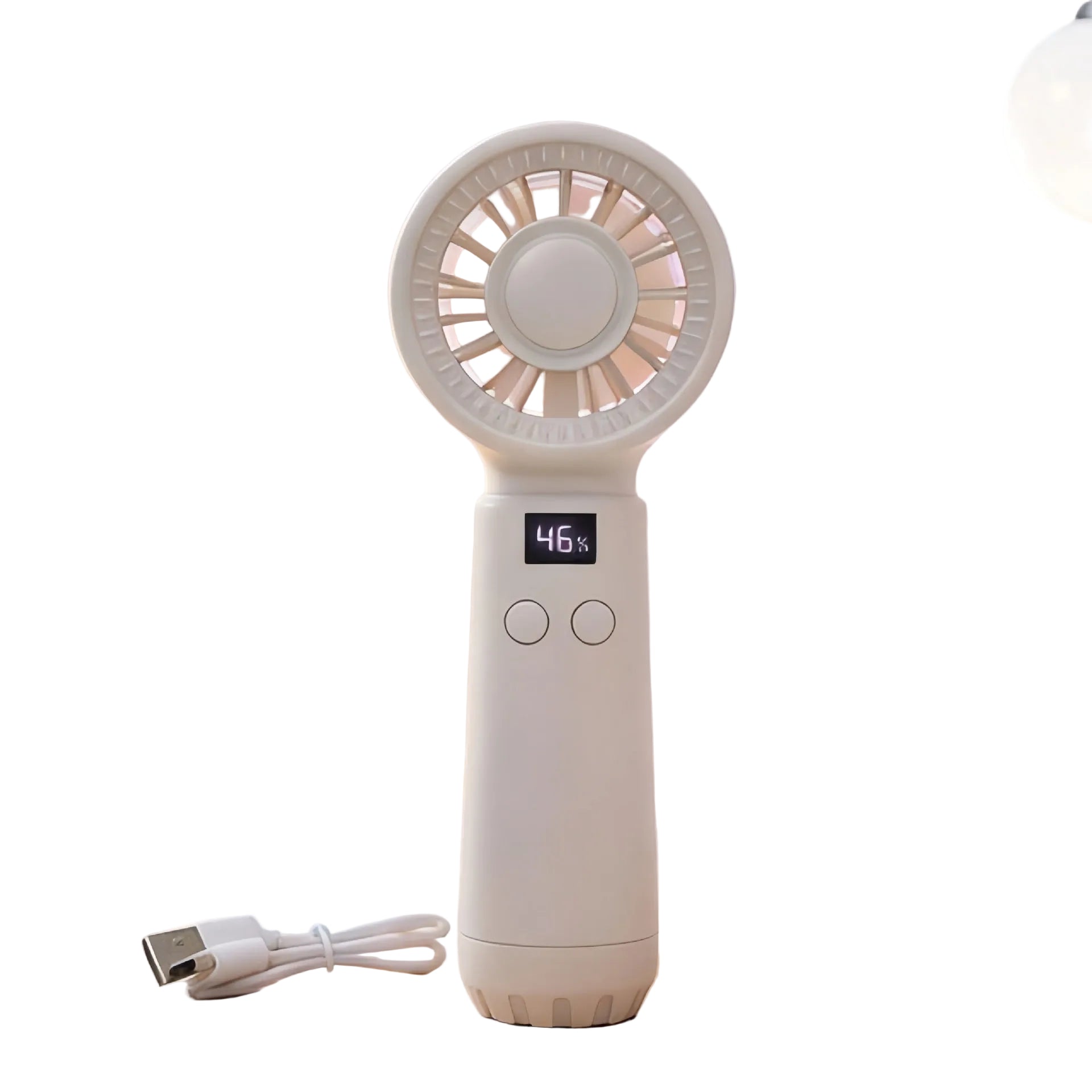 Dames Draagbare USB Handventilator met Temperatuurdisplay 0