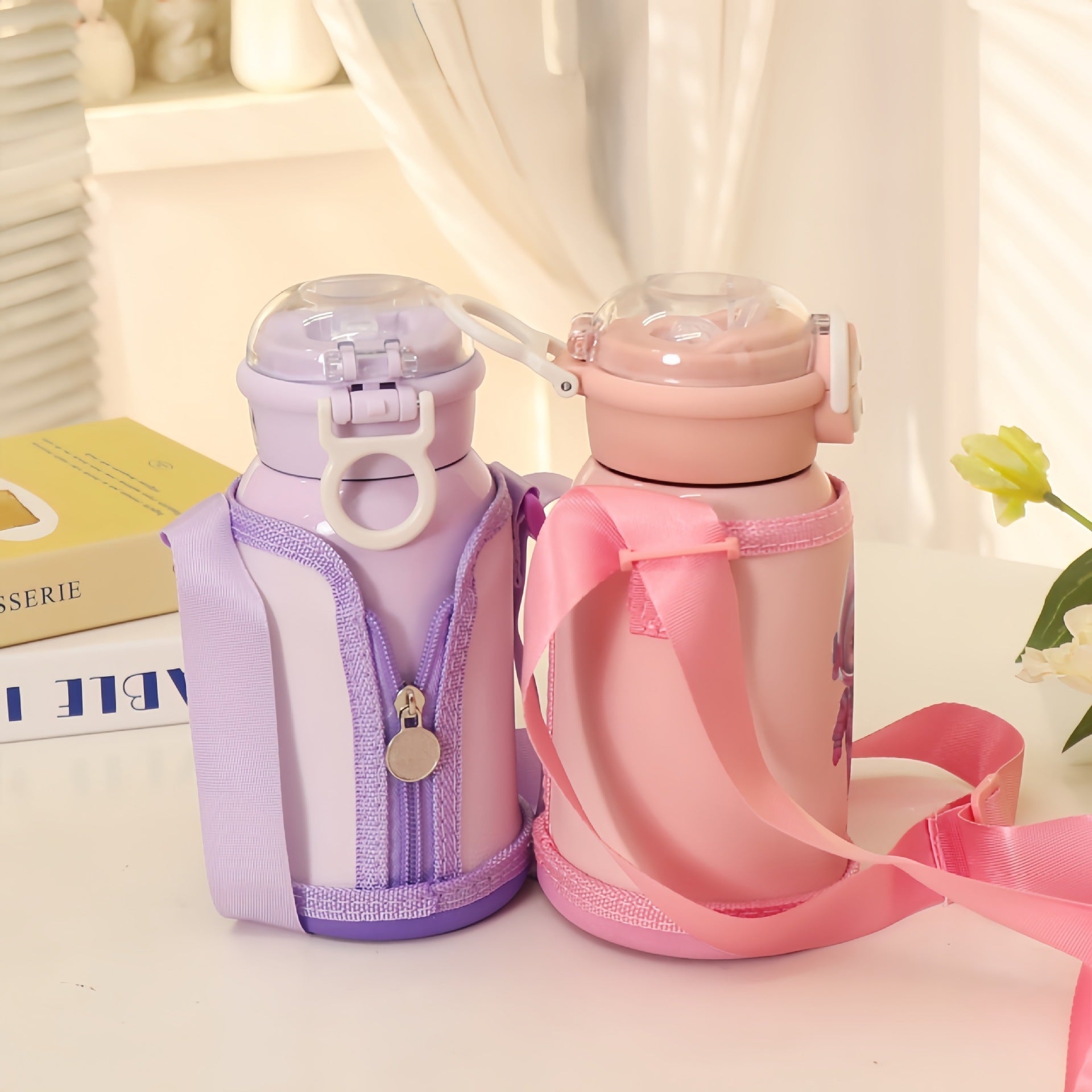Dames Drinkfles Geïsoleerd Kindvriendelijk Met Rietje 3