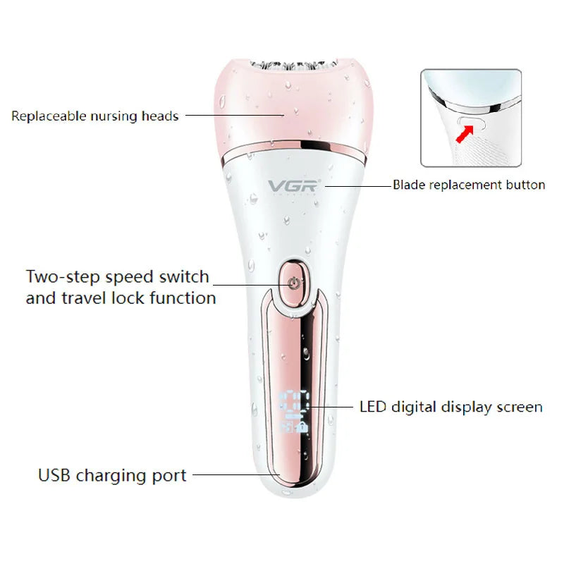 Dames Elektrische Epilator met 6-in-1 Functies 2
