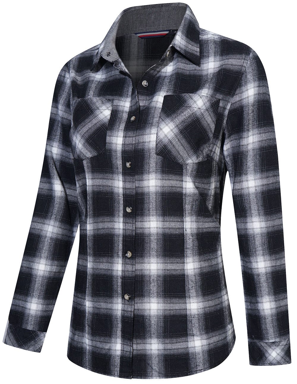 Dames Flanellen Shirt Klassiek Ruitpatroon Katoen 5
