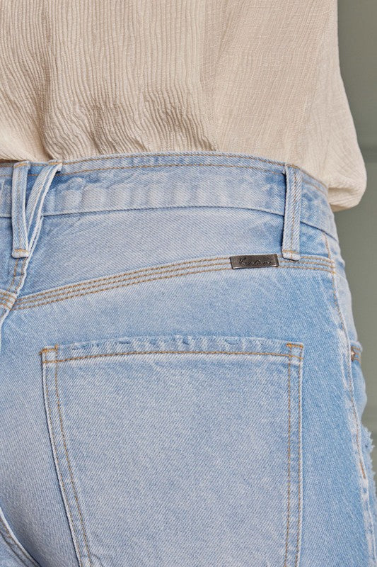 Dames Flared Jeans Hoge Taille Licht Denim 3