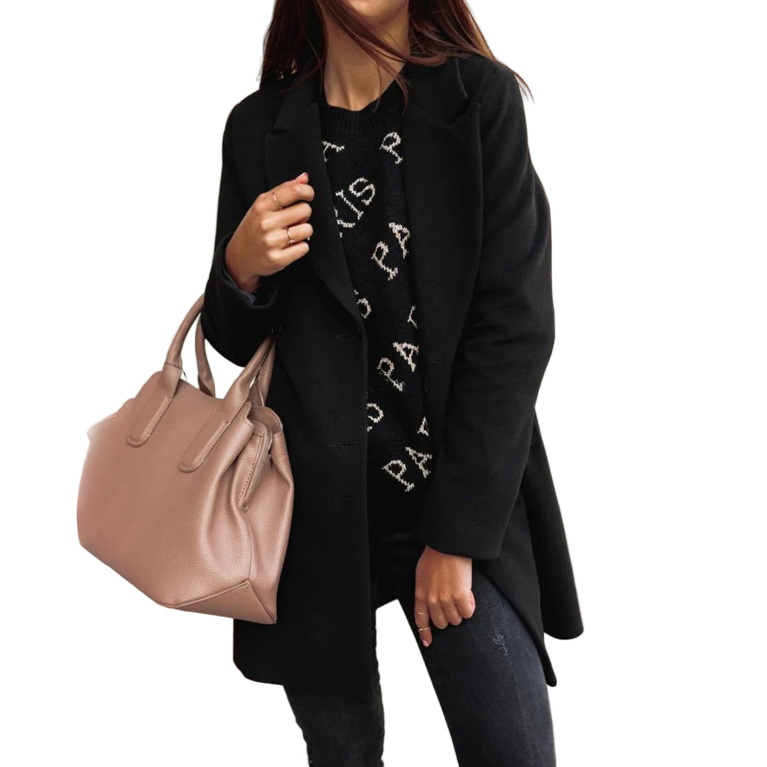 Dames Frakke Klassiek Met Dubbele Rijen Knoop Voor Herfst En Winter 0