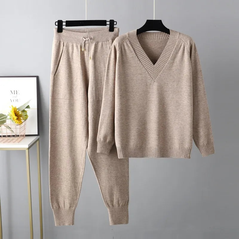 Dames Gebreide Set Casual Polyester 1