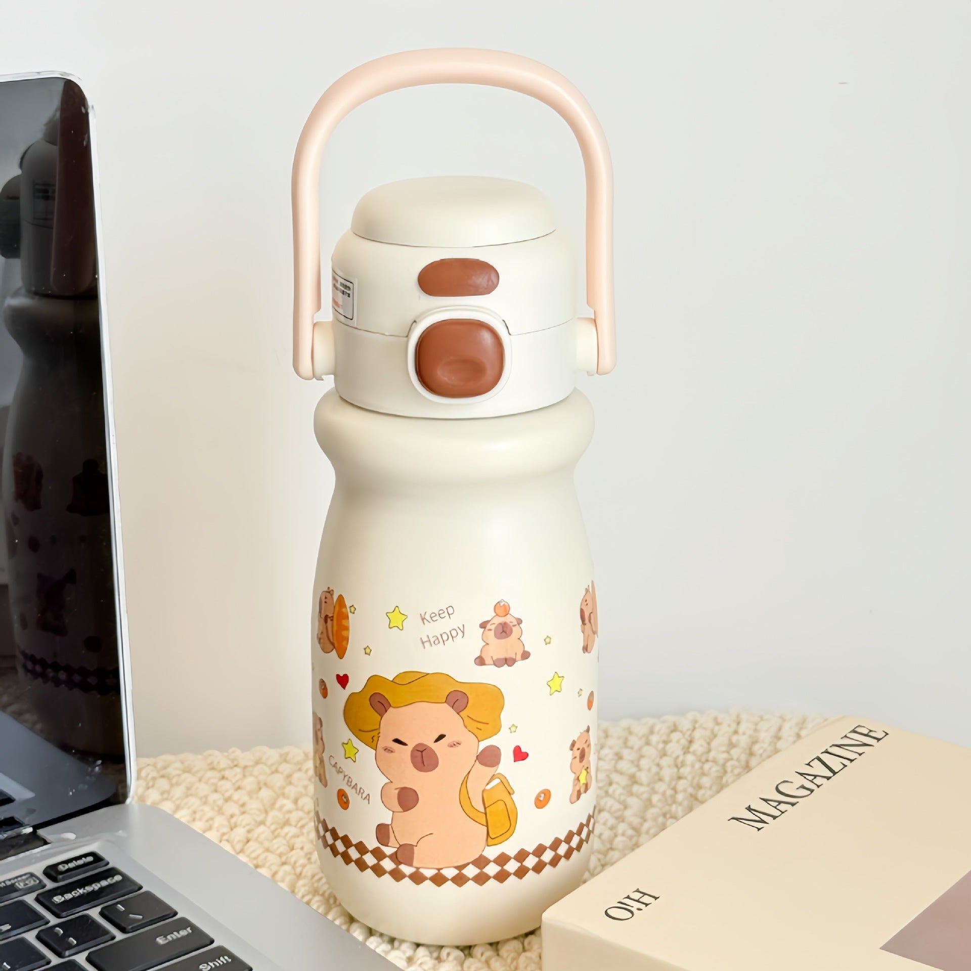 Dames Geïsoleerde Drinkfles Aardbei Design 2