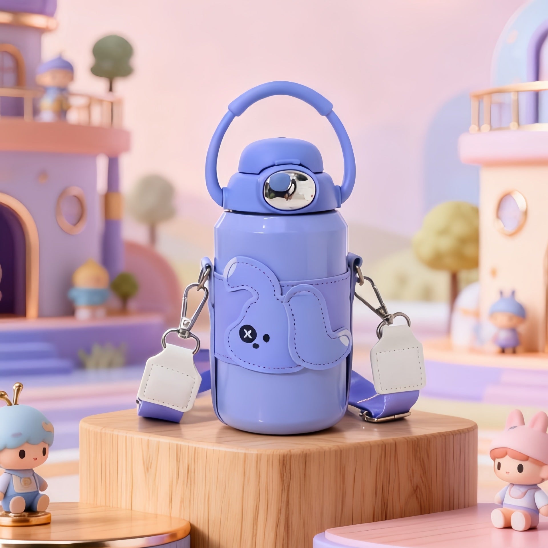 Dames Geïsoleerde Waterfles met Schattig Konijntje Ontwerp 5