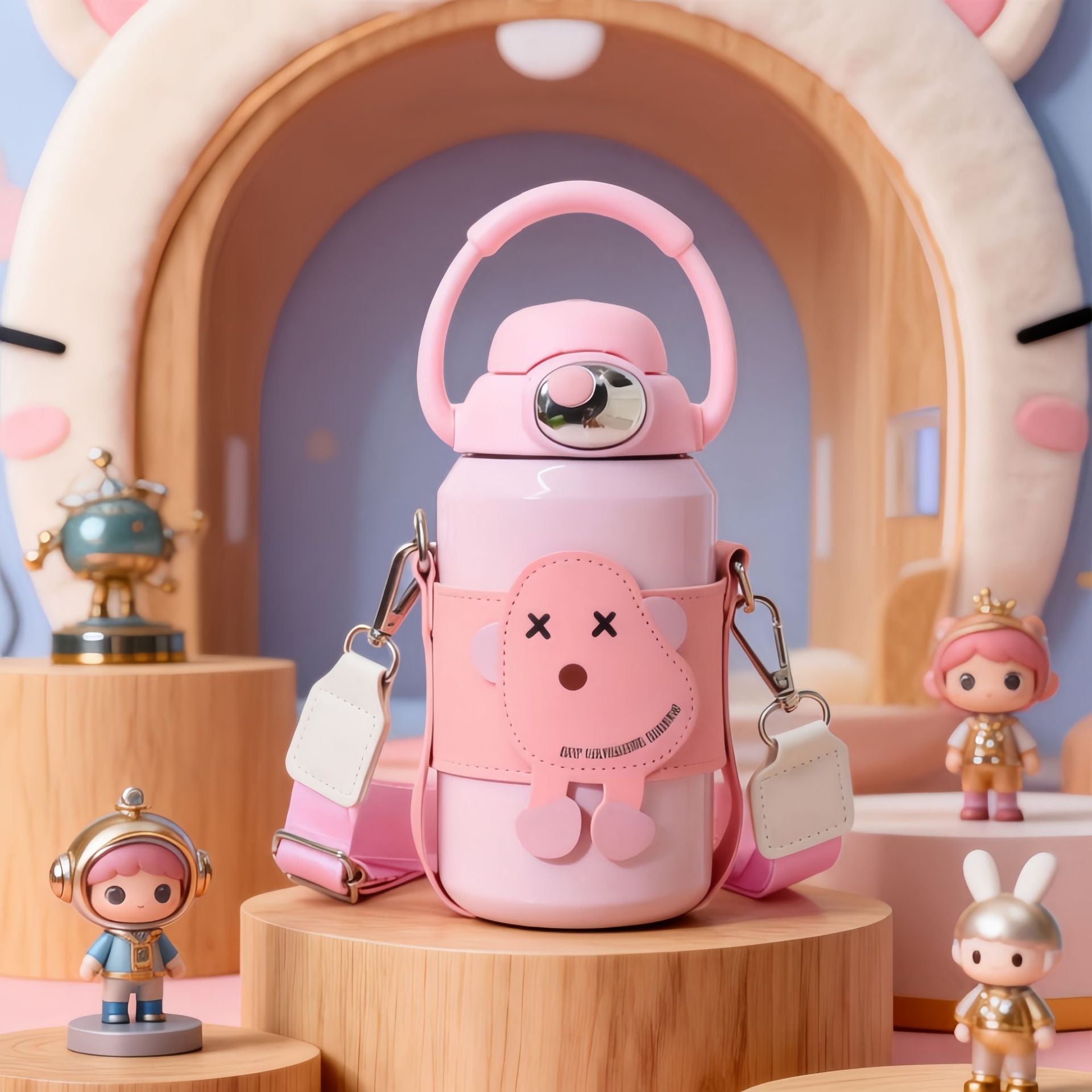 Dames Geïsoleerde Waterfles met Schattig Konijntje Ontwerp 6