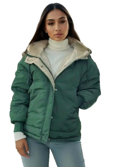 Dames Gequilt Jacket met Fleece Voering en Capuchon 1