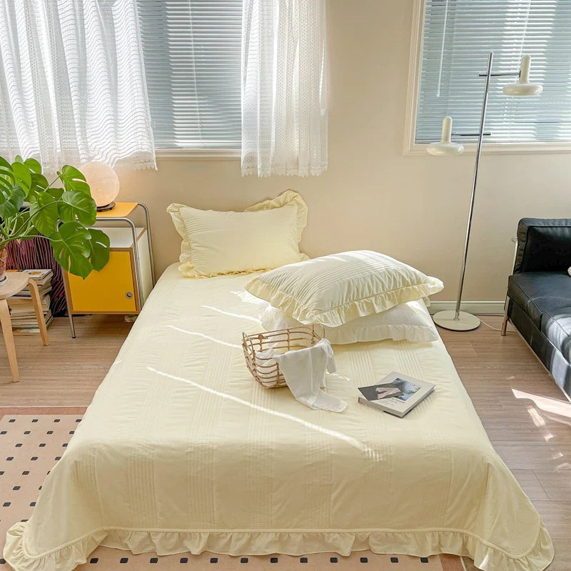 Dames Gewatteerde Sprei Set Met Ruches 10