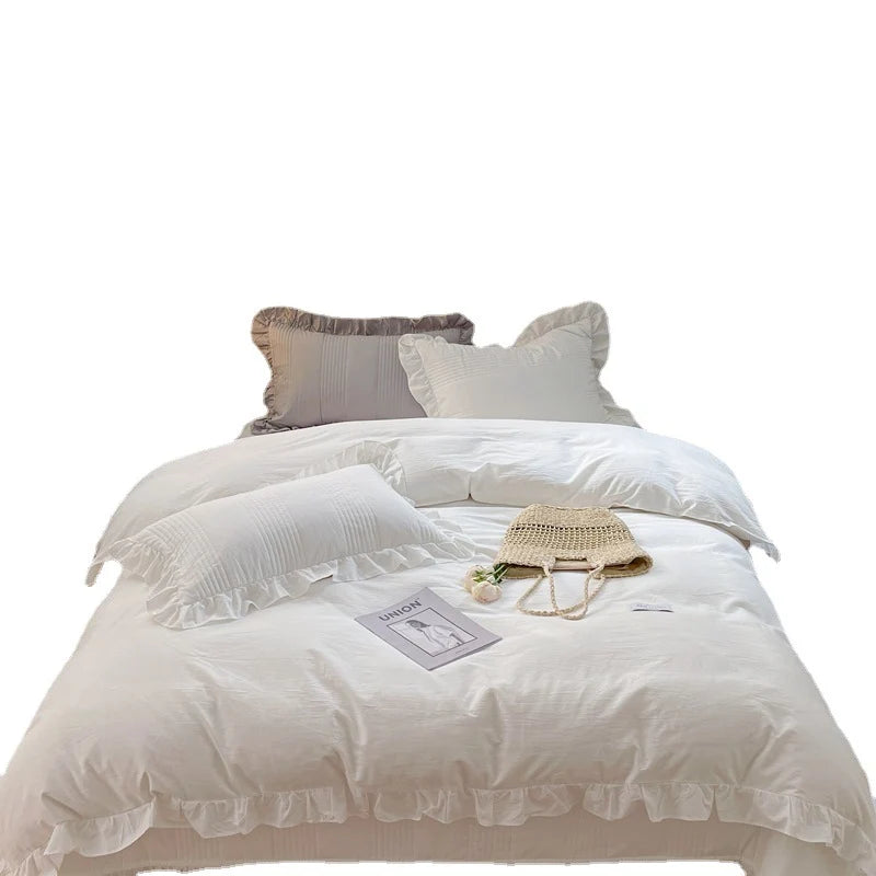 Dames Gewatteerde Sprei Set Met Ruches 5