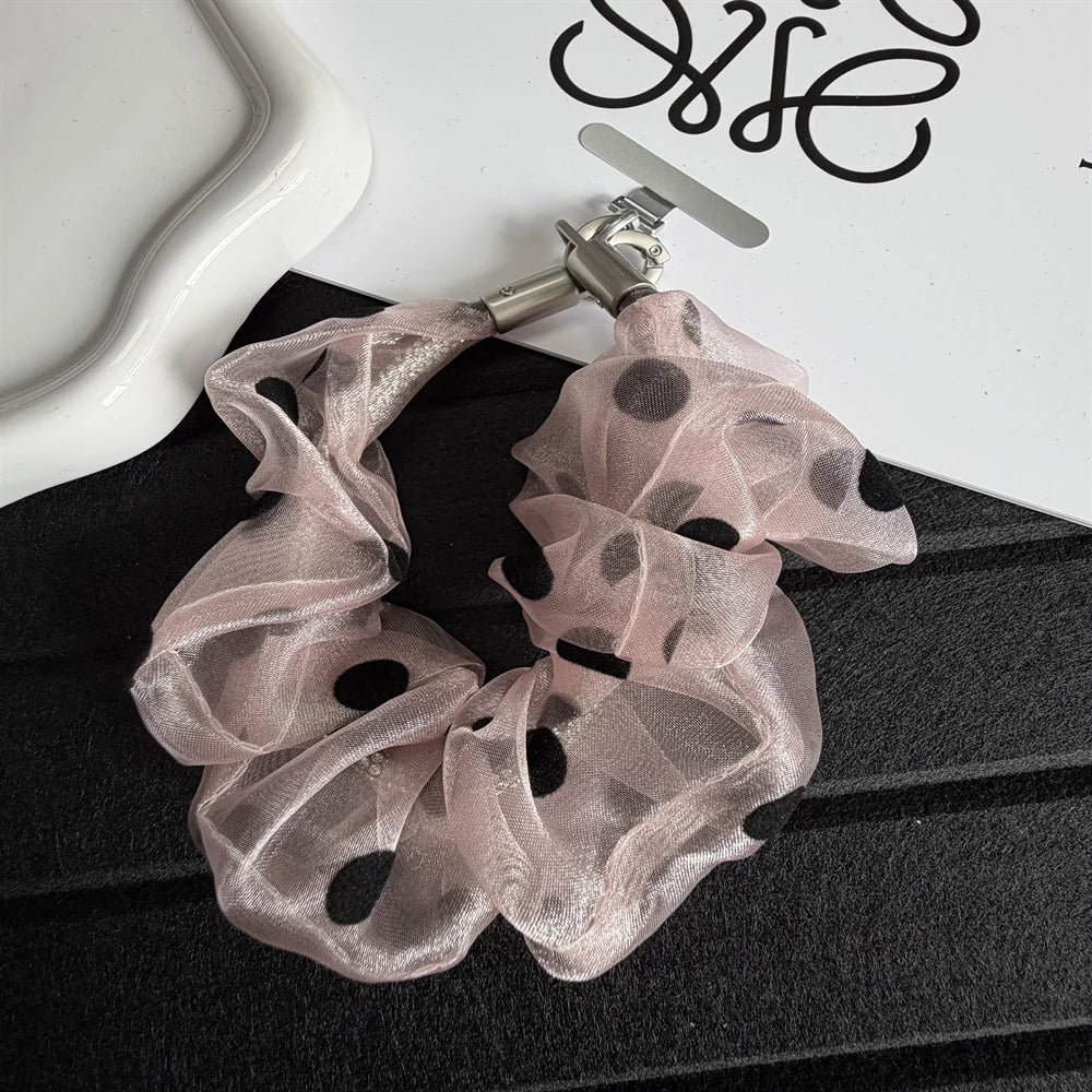 Dames Haaraccessoire Transparante Scrunchie Met Strik 8