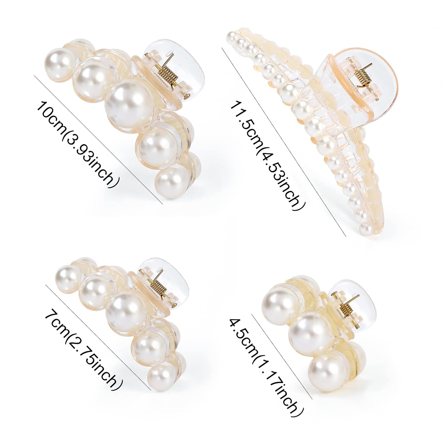 Dames Haarclips Parelontwerp Set van 4 7