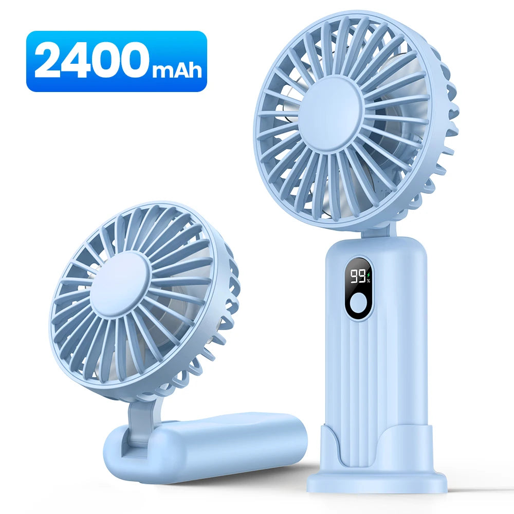 Dames Handventilator 3-in-1 Opvouwbaar Met LED-Display 10
