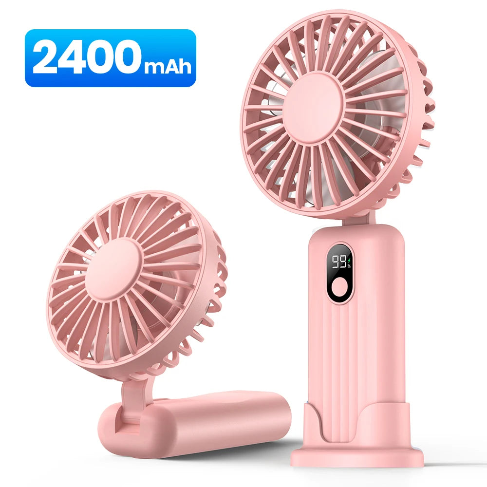 Dames Handventilator 3-in-1 Opvouwbaar Met LED-Display 11