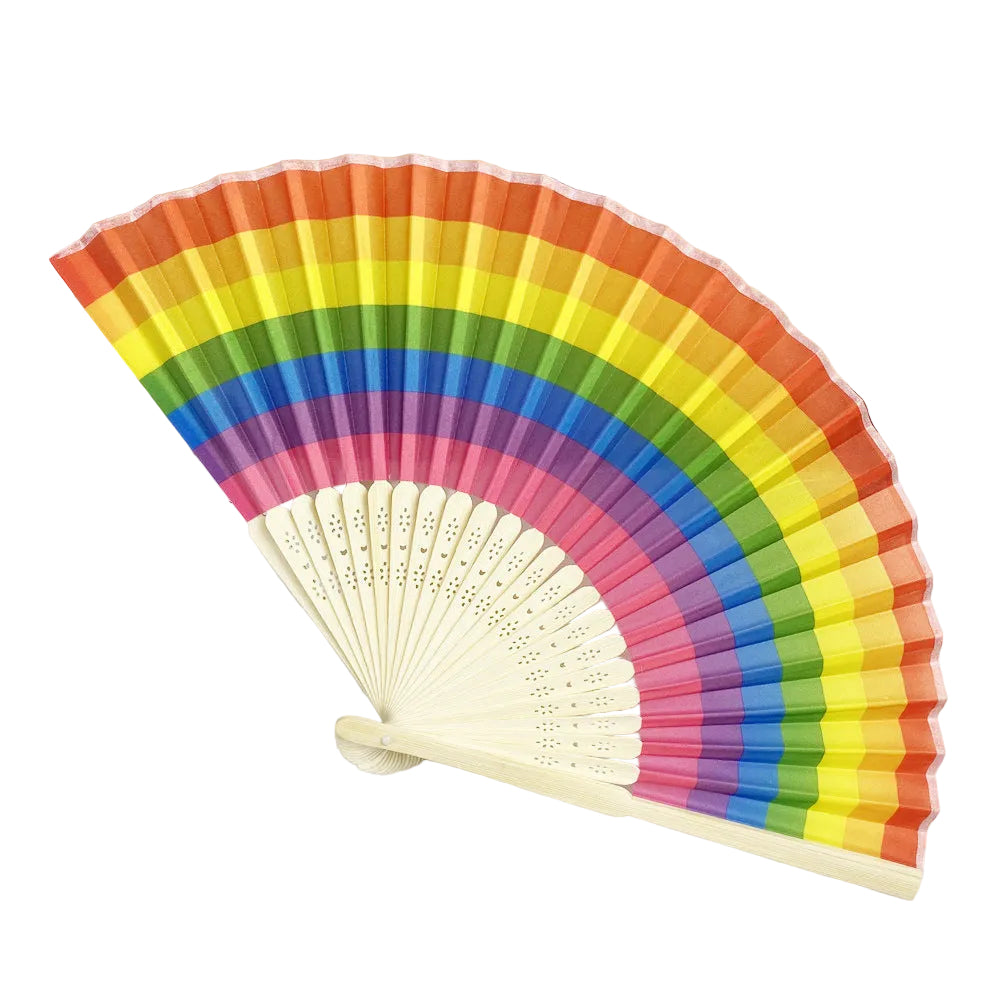 Dames Handventilator Artistiek Ontwerp Kleurrijk 0