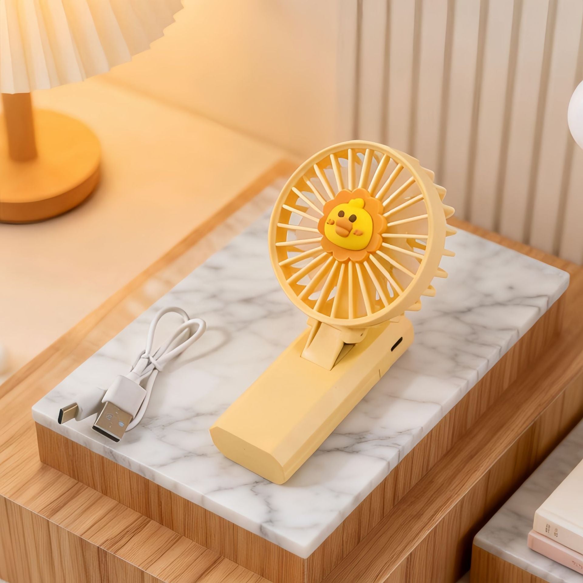 Dames Handventilator Leeuwenpatroon Draagbaar 6