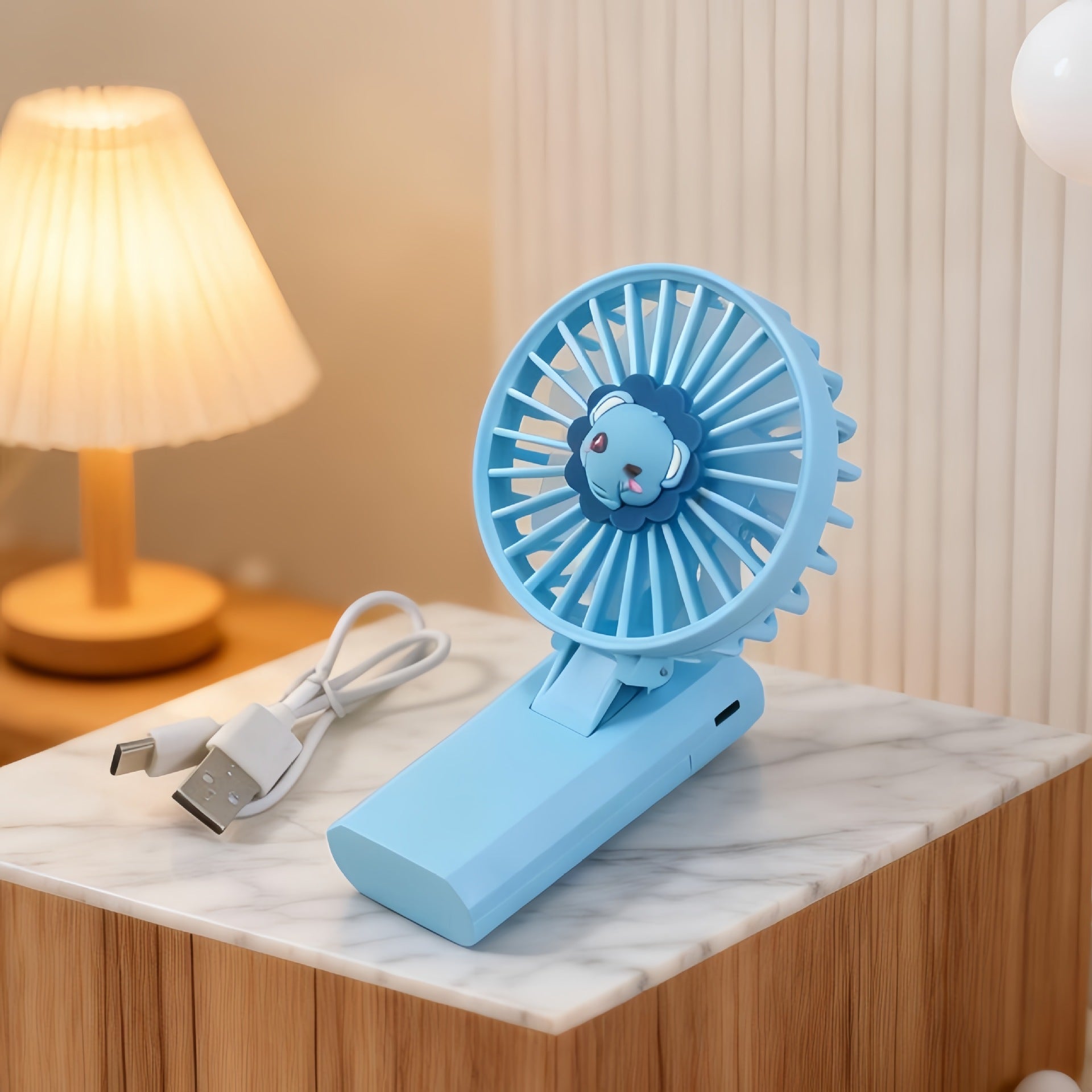 Dames Handventilator Leeuwenpatroon Draagbaar 7