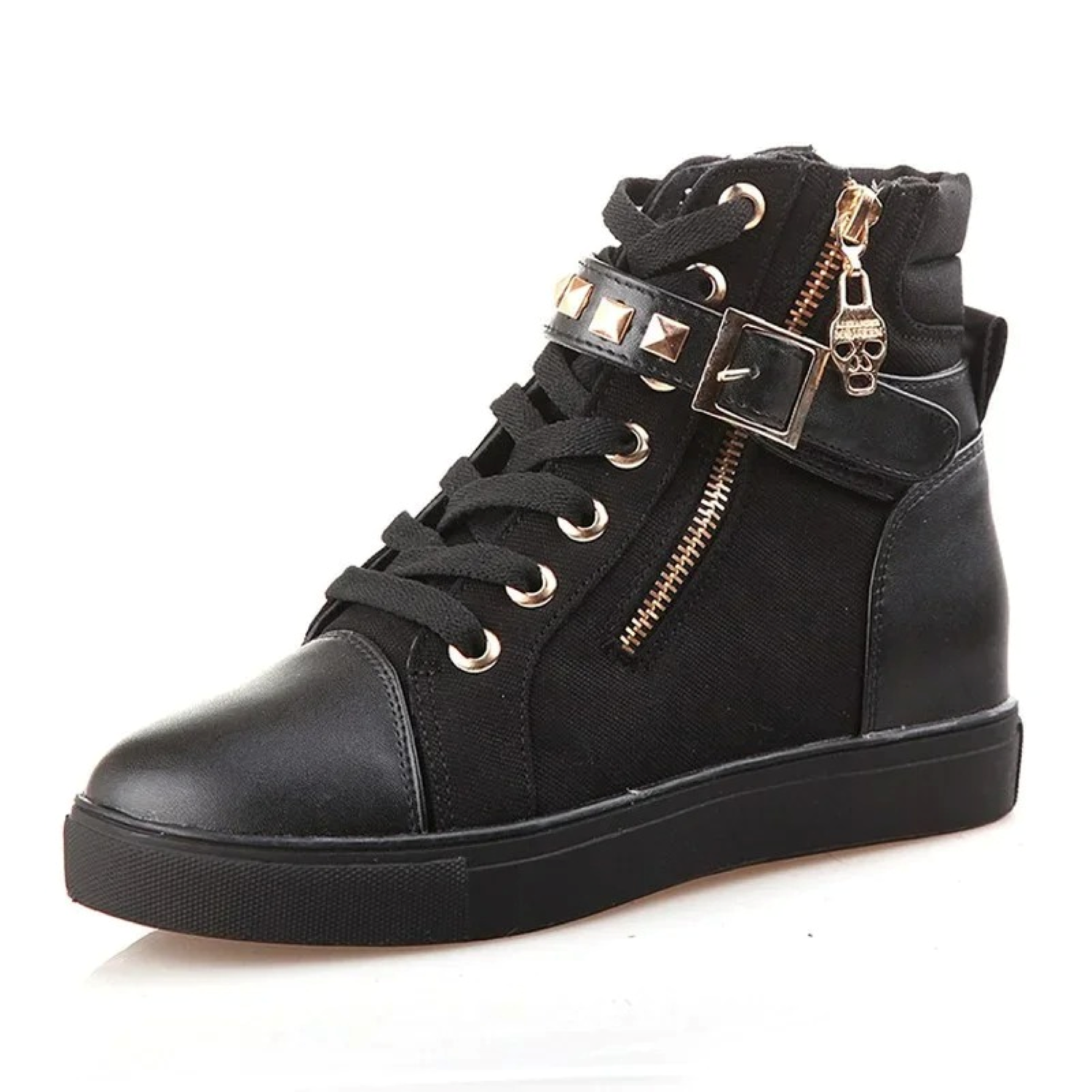 Dames Hoge Sneakers Sportieve Stijl Met Rits 4