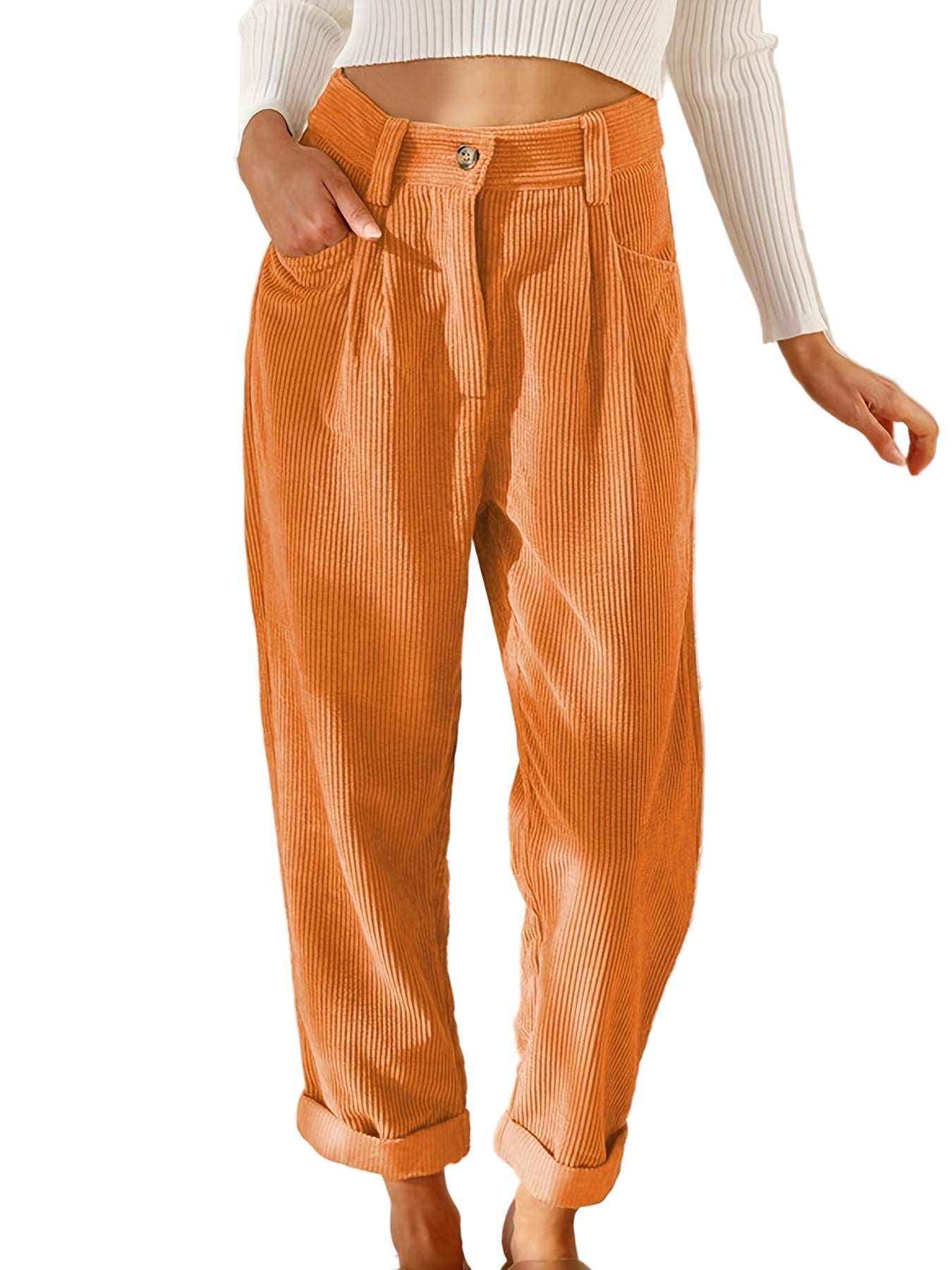 Dames Hoge Taille Broek Casual Stijl 7