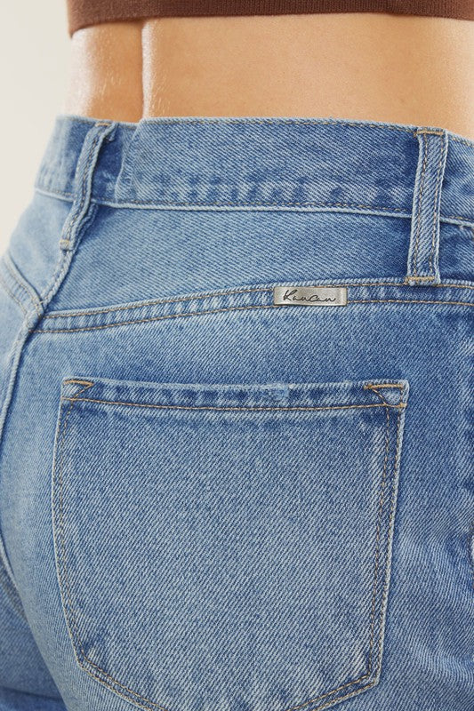 Dames Hoge Taille Mom Fit Denim Jeans 3