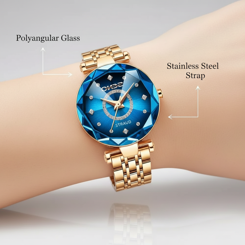Dames Horloge Gradient Wijzerplaat met Roségouden Accenten 1