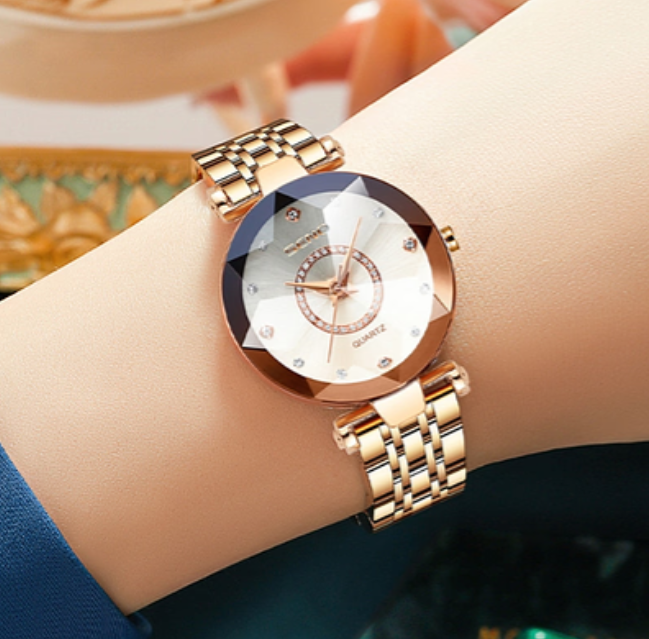 Dames Horloge Gradient Wijzerplaat met Roségouden Accenten 2