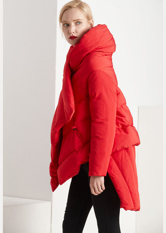 Dames Jas Asymmetrisch Winter Lange Stijl 2