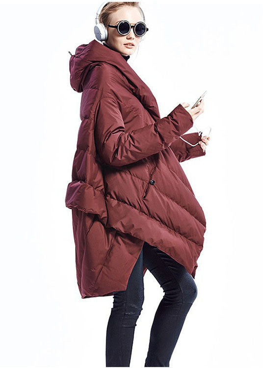 Dames Jas Asymmetrisch Winter Lange Stijl 4