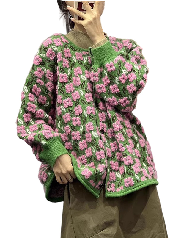 Dames Jas Met Lange Mouwen Bloemenprint Casual Design 0