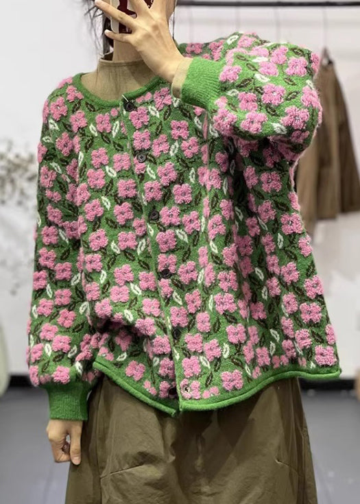 Dames Jas Met Lange Mouwen Bloemenprint Casual Design 1
