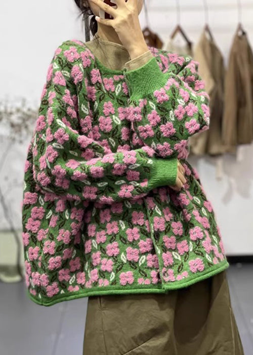 Dames Jas Met Lange Mouwen Bloemenprint Casual Design 3
