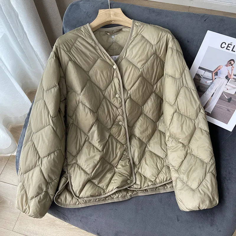 Dames Jas Winter Casual Puffer Jacket Met Enkele Knoopsluiting 7