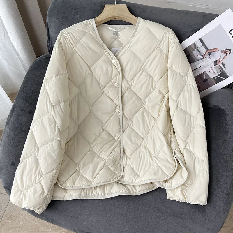 Dames Jas Winter Casual Puffer Jacket Met Enkele Knoopsluiting 9