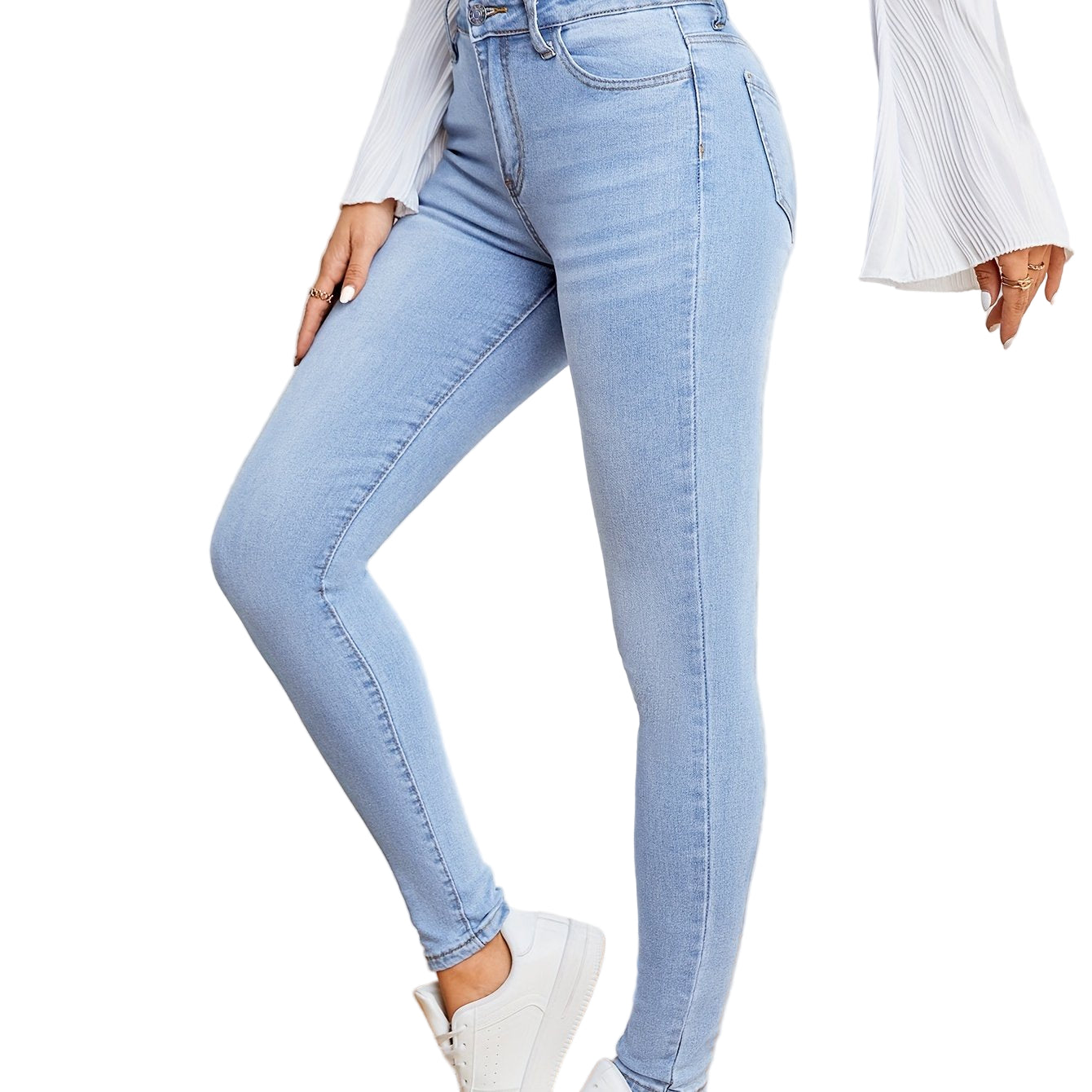 Dames Jeans Hoge Taille Smalle Pasvorm 0